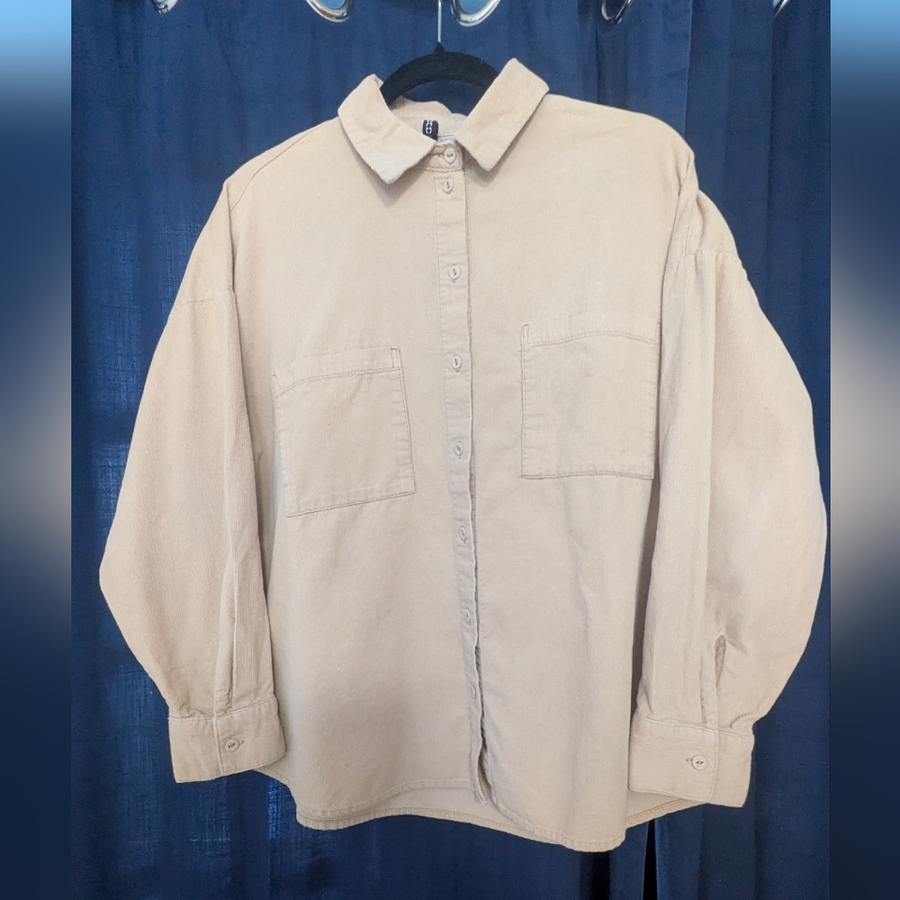 H&M Light Beige Corduroy Shirt